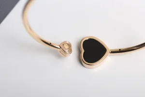Luxury Womens Jewelry Chopard Happy Hearts Bracelets Black A205PP320 AA146906