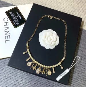 Chanel Vintage Pearls Necklaces Charms 