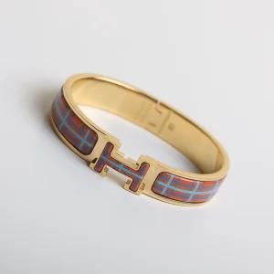 Hermes Clic H Tartan Bracelet 
