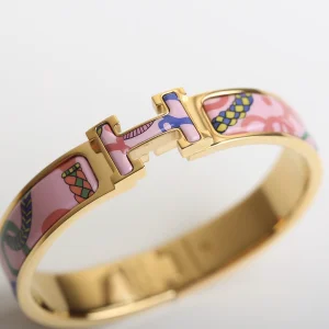 Luxury Womens Jewelry Hermes Clic H Tartan Bracelet A205PP260 AA147736