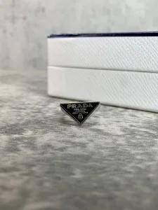Luxury Womens Jewelry Prada Symbole Triangle Logo Rings Black A152PP130 AA149811
