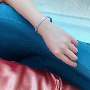 Luxury Womens Jewelry Cartier Vip Diamonds Love Bracelet in Silver A205PP680 AA150075