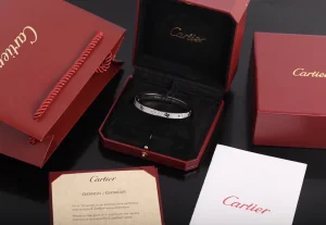 Luxury Womens Jewelry Cartier Vip Diamonds Love Bracelet in Silver A205PP680 AA150075