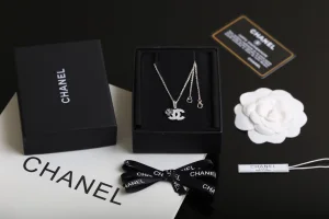 Luxury Womens Jewelry Chanel Crystals Double C Pendant Necklace A205PP220 AA150072