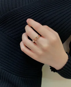 Luxury Womens Jewelry Hermes Collier De Chien Crystals Rings A205PP200 AA150073