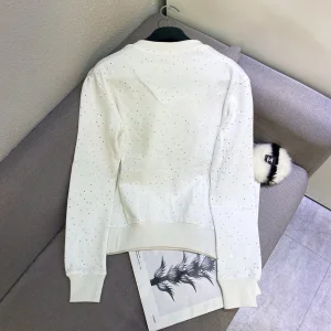 Luxury Womens Clothong Chanel CC Logo White Knitwear SML A154PP580 AA150721