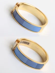 Luxury Womens Jewelry Hermes Clic H Bracelets Blue A205PP260 AA151373