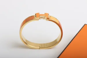 Luxury Womens Jewelry Hermes Clic H Bracelets Orange A205PP260 AA151374