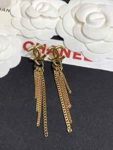 Luxury Womens Jewelry Chanel Gold CC Logo Earring with Tassel A152PP120 AA151843