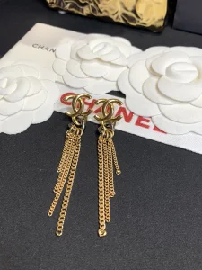 Luxury Womens Jewelry Chanel Gold CC Logo Earring with Tassel A152PP120 AA151843