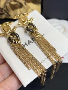 Luxury Womens Jewelry Chanel Gold CC Logo Earring with Tassel A152PP120 AA151843