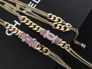 Luxury Womens Jewelry Chanel Diamantes Crystals Chain Necklace A39PP220 AA152034