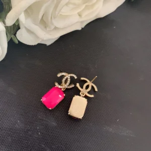 Luxury Womens Jewelry Chanel Crystals CC Logo Earrings A152PP120 AA153358