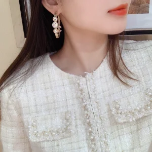 Luxury Womens Jewelry Chanel Crystals CC Logo Earrings A205PP190 AA153604