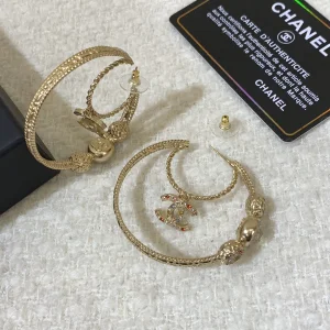 Luxury Womens Jewelry Chanel Crystals CC Logo Earrings A205PP190 AA153604
