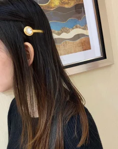 Luxury Womens Jewelry Versace Coin Hair Clip Accessory A205PP150 AA153593