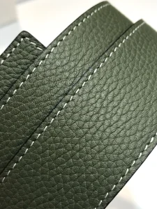 Luxury Womens Belts Dior CD Buckle Green Grained Leather Belt 35MM A175PP240 AA154369