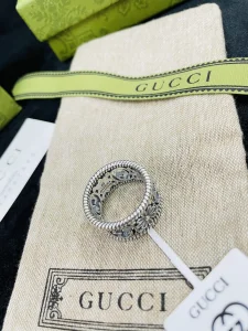 Luxury Womens Jewelry Gucci Interlocking G 925 Sterling Silver Ring A152PP240 AA154296