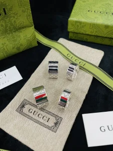 Luxury Womens Jewelry Gucci Web 925 Sterling Silver Ring A152PP280 AA154299