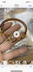 Luxury Womens Jewelry Louis Vuitton Say Yes Double Heart Bracelet A152PP120 AA154303