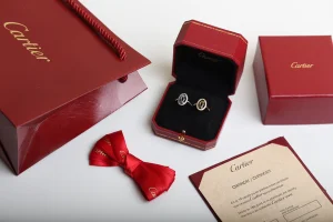 Luxury Womens Jewelry Cartier Diamond Logo Double C Rings A205PP180 AA154510