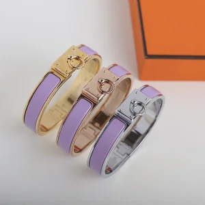 Hermes Clic Anneau Bracelet Purple 