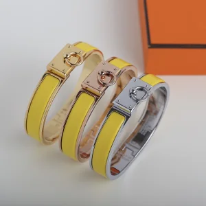 Hermes Clic Anneau Bracelet Yellow 