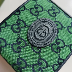 Luxury Mens Wallets Gucci Green GG Multicolor Wallet 657572 11x9x1CM A09PP280 AA154572
