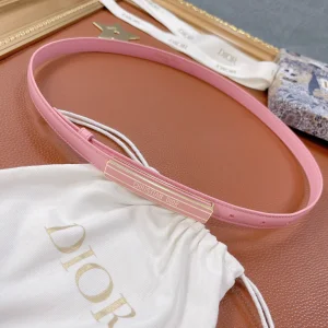 Dior ID Belt Pink Smooth Calfskin 15MM 