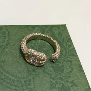 Gucci Double G Key Ring Crystals 