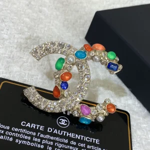 Luxury Womens Jewelry Chanel Diamonds CC Logo Brooch A205PP180 AA156457