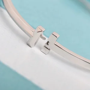 Luxury Womens Jewelry Tiffany T1 Narrow Hinged Bangle Bracelet A205PP350 AA156983