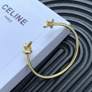 Luxury Womens Jewelry Celine Knot Extra Thin Bracelet A205PP150 AA157695