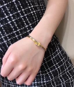 Luxury Womens Jewelry Celine Knot Extra Thin Bracelet A205PP150 AA157697
