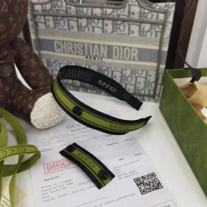 Luxury Womens Headband Gucci Green Headband A152PP110 AA159686
