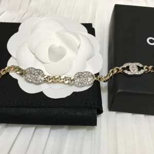 Luxury Womens Jewelry Chanel Bracelet Chanel CC Logo Link Bracelet A152PP130 AA159683