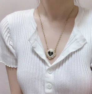 Luxury Womens Jewelry Chanel Necklace Chanel CC Love Chain Necklace A152PP130 AA159678