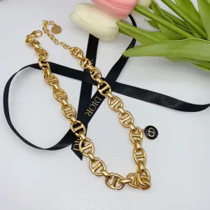 Dior Necklace Dior CD Links Navy Necklace 