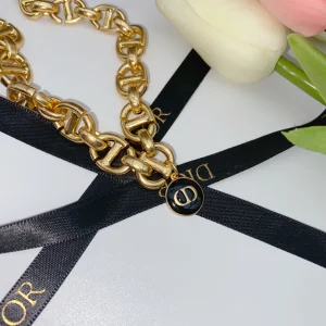 Luxury Womens Jewelry Dior Necklace Dior CD Links Navy Necklace A152PP180 AA159681