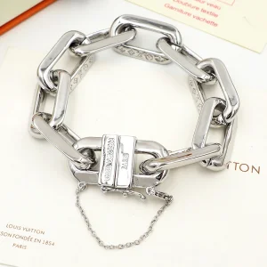 Louis Vuitton Bracelet LV Edge Silver Bracelet 