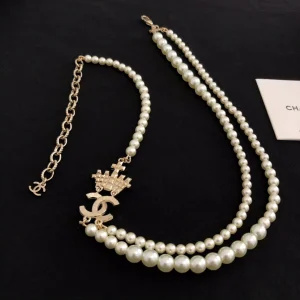 Luxury Womens Jewelry Chanel Necklace Chanel Pearls CC Necklace A39PP190 AA159882