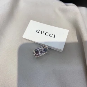 Luxury Womens Jewelry Gucci Ring Gucci Thin Silver Feline Head Ring A152PP240 AA160613