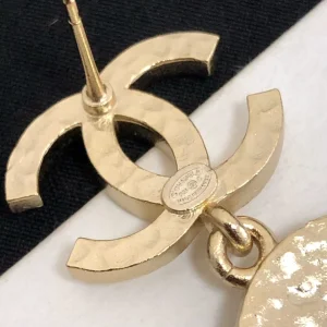 Luxury Womens Jewelry Chanel Earring Chanel Gold CC and Tag Earrings A39PP125 AA160839