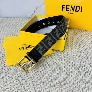 Luxury Mens Belt Fendi Mens FF Logo Jacquard Belt 38MM A175PP240 AA161363