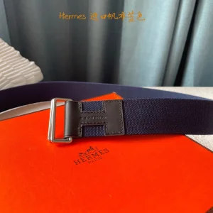 Luxury Mens Belt Hermes Nomade Knotted Style Belt in Blue 40MM A175PP240 AA161403