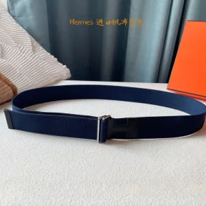 Luxury Mens Belt Hermes Nomade Knotted Style Belt in Blue 40MM A175PP240 AA161403