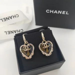 Chanel Earrings Chanel Gold CC Heart Earrings 