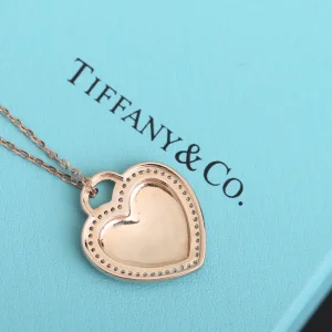 Luxury Womens Jewelry Tiffany Rectangular and Round Heart Necklace A205PP260 AA161481