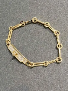 Hermes Kelly Chaine Bracelet Gold 