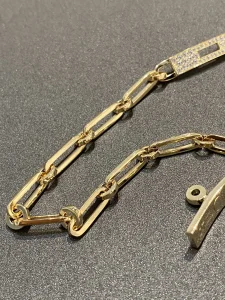 Luxury Womens Jewelry Hermes Kelly Chaine Bracelet in Gold A152PP380 AA163837
